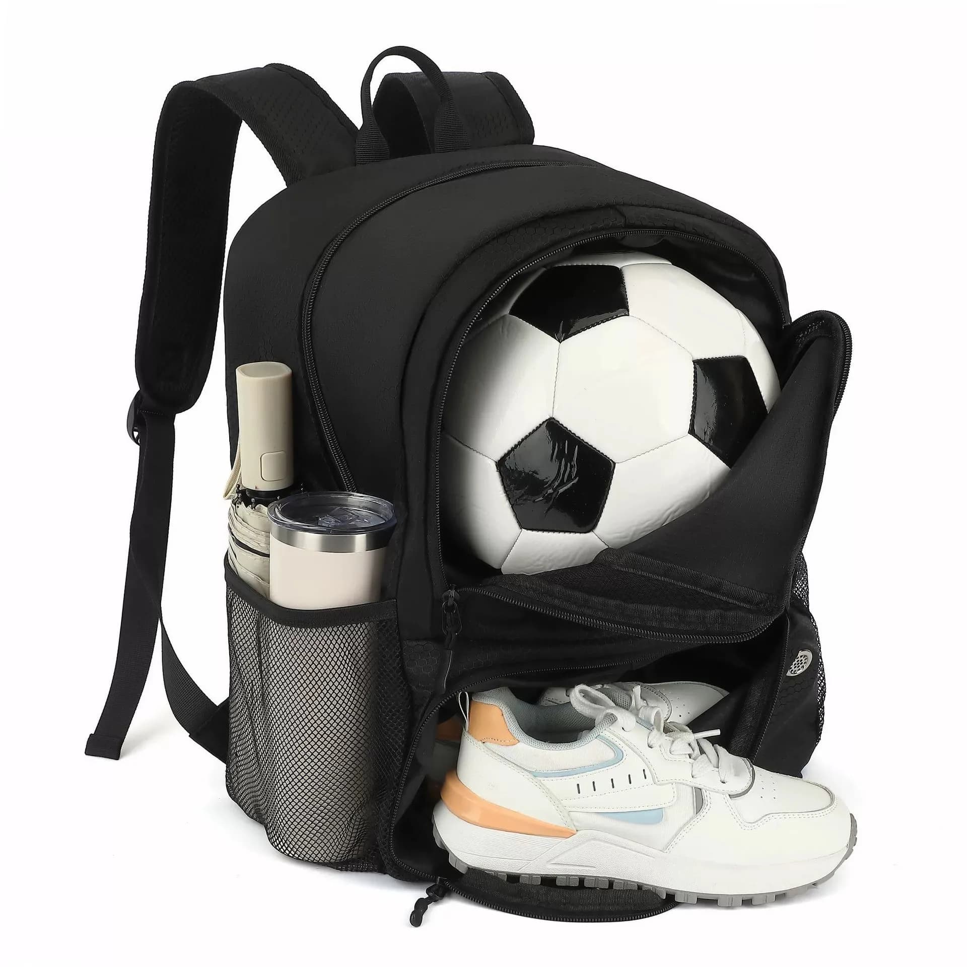 Borsa da calcio a doppia spalla, borsa per attrezzature sportive impermeabile, borsa da basket e pallavolo per esterni, comoda e leggera