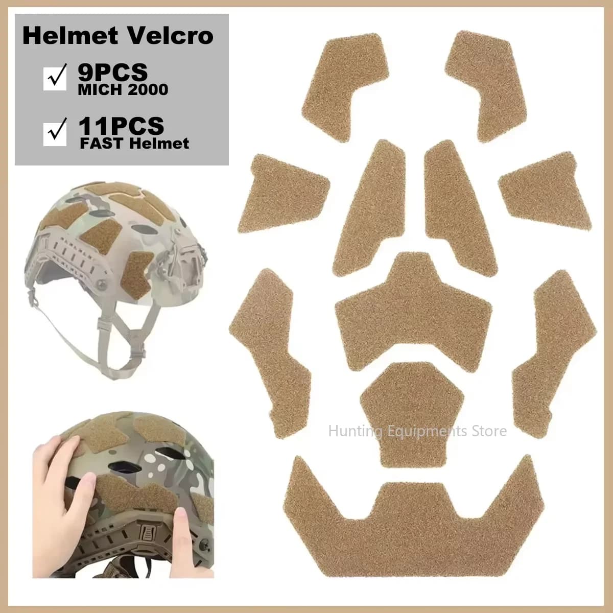 Tattico FAST/MICH 2000 Casco Velcro 9 Pz 11 Pz/set Kit di Gestione dei Cavi Velcros Nastro Adesivo Magico Adesivi Imbottitura Casco