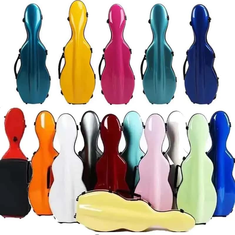 Custodia per violino multicolore Scatola per violino 4/4 3/4 in fibra di carbonio doppia tracolla resistente alla compressione