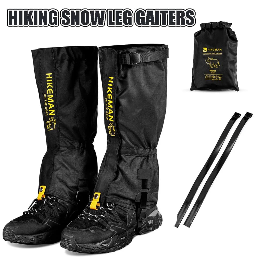 HIKEMAN Hiking Snow Leg Gaiters Adjustable Outdoor Walking Gaiters Waterproof Boot Gaiters Mountain Biking Outdoor Activities