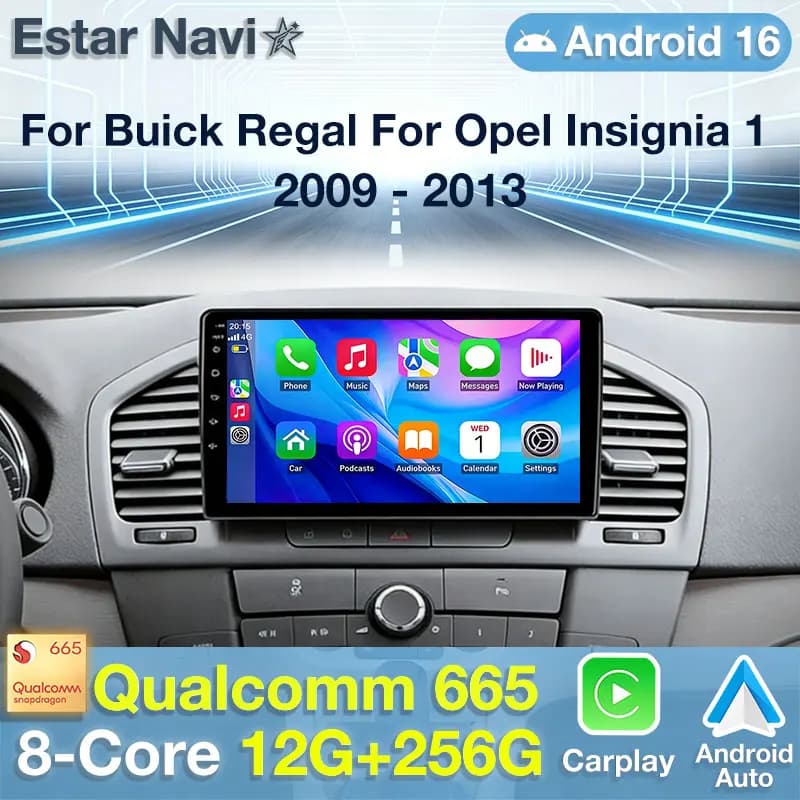 Android 16 per Buick Regal per Opel Insignia 1 2009 - 2013 4G+WIFI GPS Autoradio Navigazione Multimedia Video Player Stereo 360