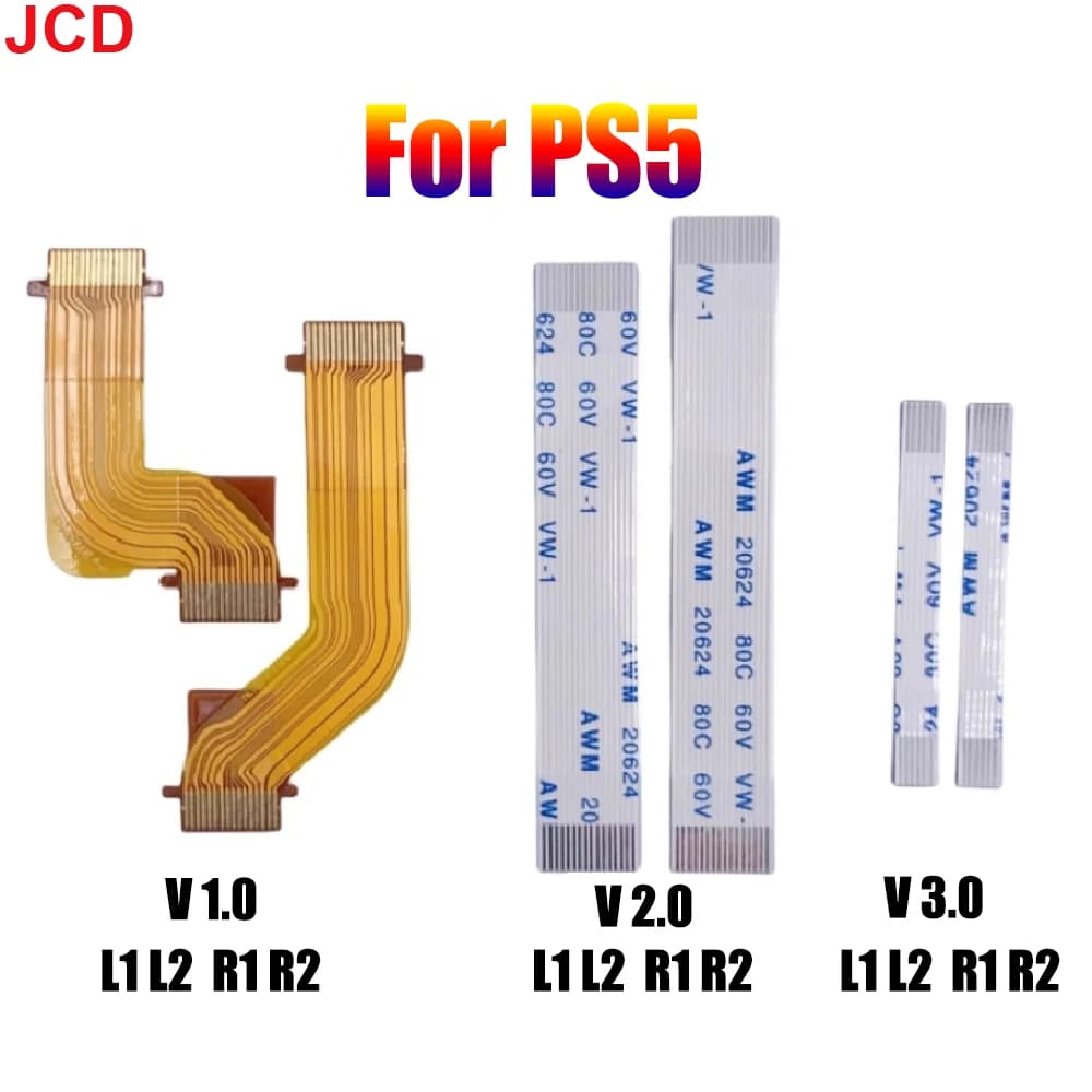 JCD per PS5 maniglia di gioco L R cavo di collegamento L2R2 L1R1 pulsante cavo a nastro chiavi a spalla sinistra e destra V1.0 2.0 3.0 connessione