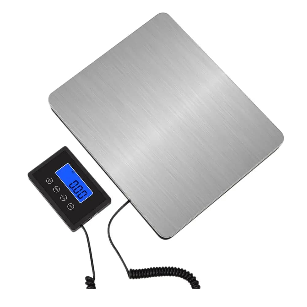 Bilancia Postale Digitale Professionale 180kg con Piattaforma in Acciaio Inox e Display LCD per Pesatura di Pacchi, Bagagli e Merci