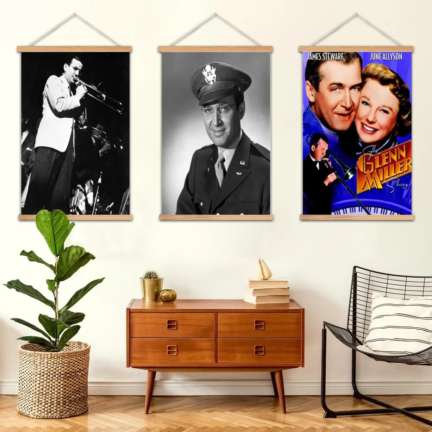Glen Miller Pittura murale con cornice Poster artistico su tela e arte della parete Poster moderni per la decorazione della camera da letto della famiglia, pittura decorativa