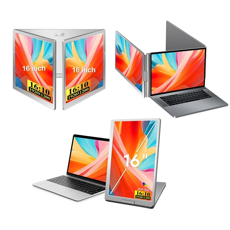 New product 2025 16 inch portable monitor folded laptop extender consumer electronics for work design 100% SRGB