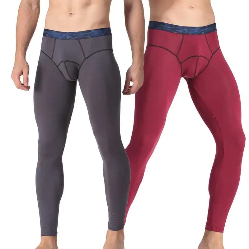 Pantaloni termici lunghi Johns da uomo Pantaloni sottili in cotone modale slim collant due in uno linea leggings autunno e inverno