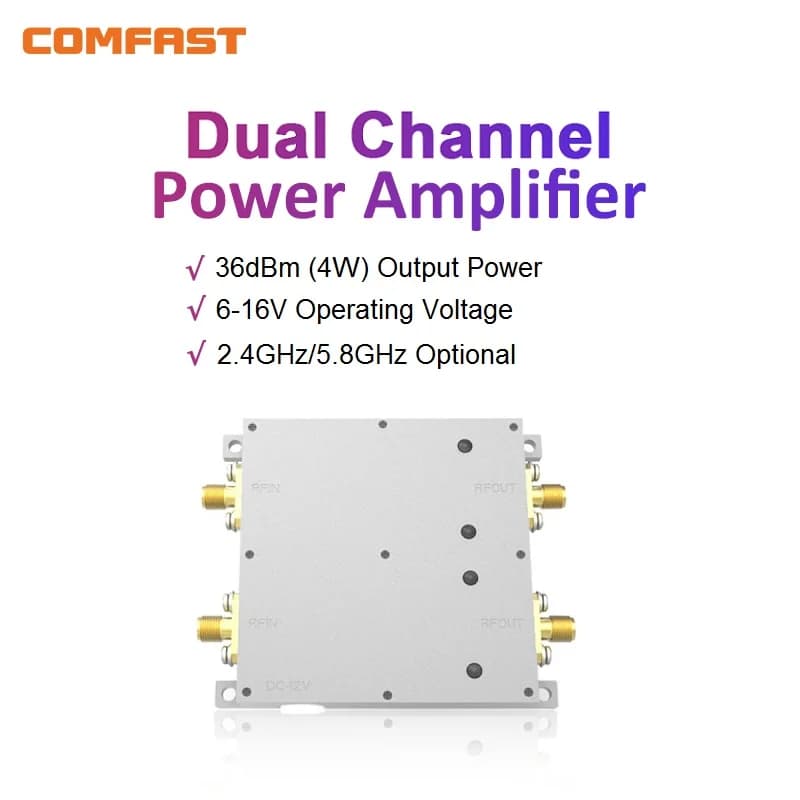 Comfast WiFi Booster Ripetitore amplificatore di segnale 36dBm 2.4/5.8G Estensore di portata ad alta potenza a doppio canale 802.11 b/g /n/ac per drone