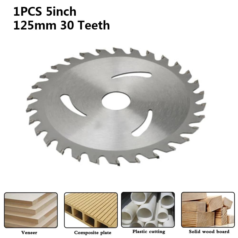5 Inch 125mm Circular Saw 30 Teeth Carbide Tipped Wood Cutting Disc For Woodworking Wood Composite Board Power Tool