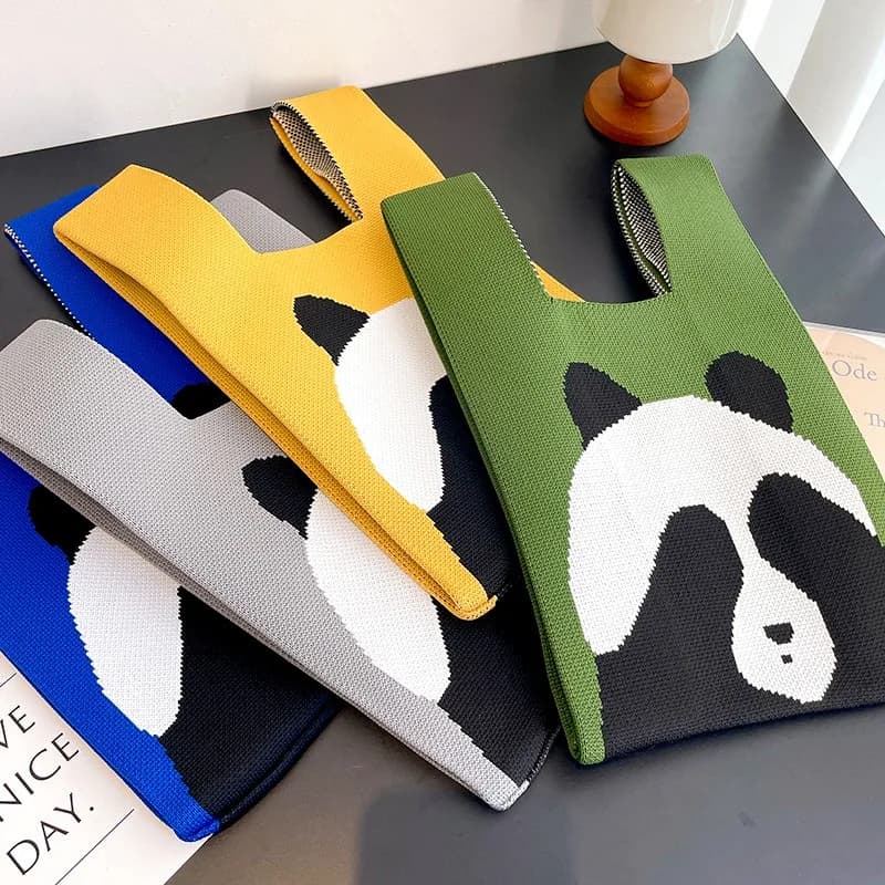 Borsa da polso borsa da polso borsa a maglia borsa da polso per donna borsa da pranzo Casual portatile Versatile coreana giapponese all'ingrosso