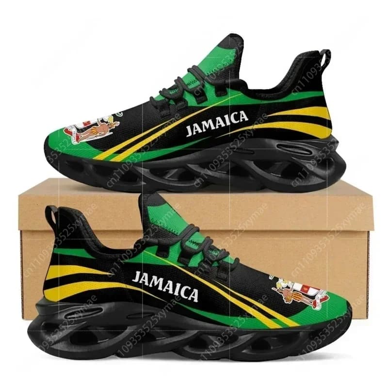 Scarpe con Bandiera Giamaicana per Uomo 2023, Sneaker Casual da Corsa Traspiranti, Design Personalizzato, Scarpe da Ginnastica Maschili