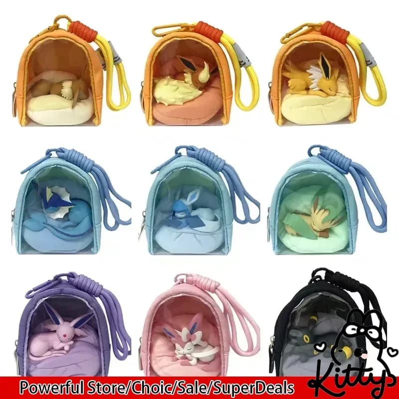 ibileAvailable】 Sleeping Eevee Statuette, Fai-da-Te Pendant for Sofa and Backpack, Sylveon Bag Ornament, Snorlax, Jirachi, Collection of Soul Figures, Decoration
