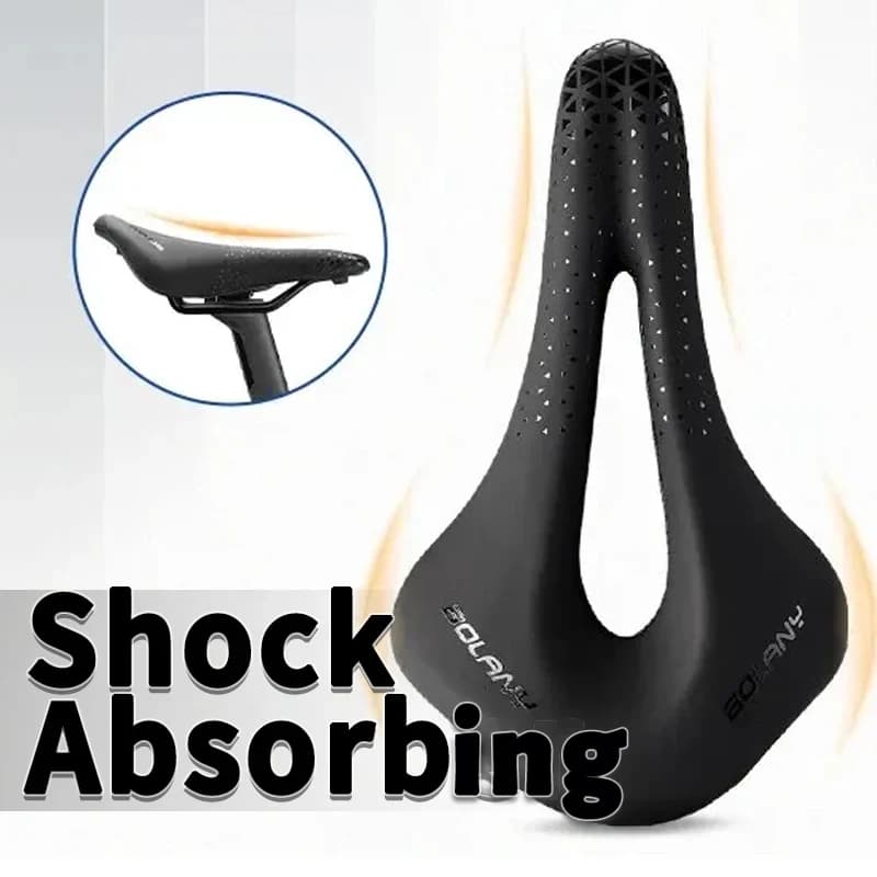 Sella per bici ammortizzante Cuscino per sedile ergonomico Sella per bicicletta Mtb confortevole in pelle 145 Strada per uomo Donna