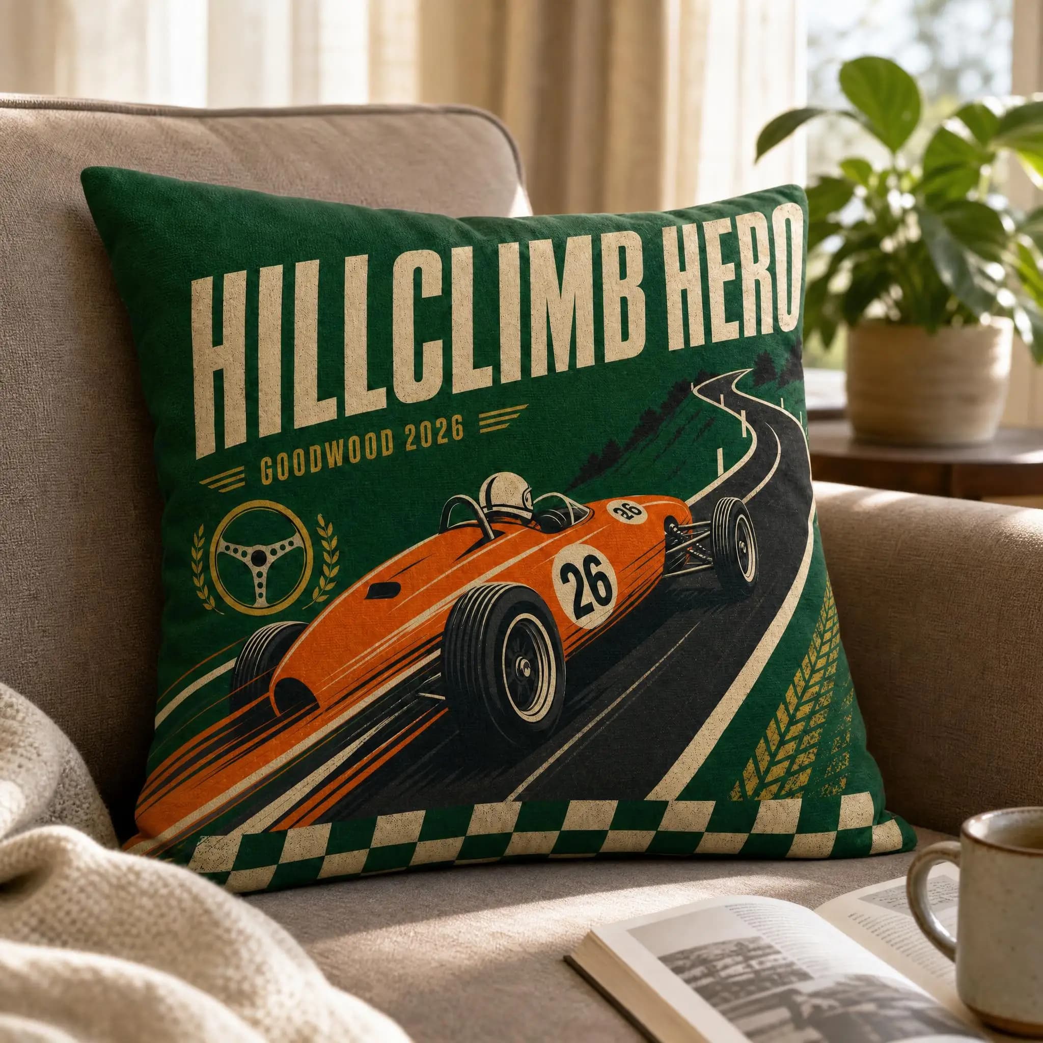Goodwood Festivalof Speed 2026 Pillow Cover, Suitable For Sofa Bedroom Decoration, Unique Holiday Gift