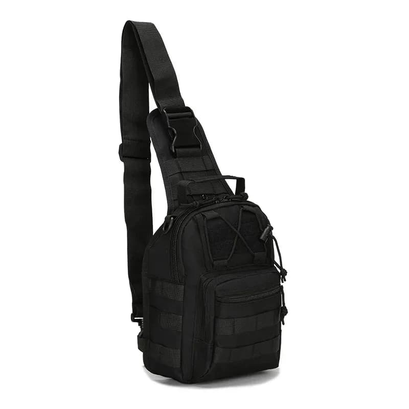 Zaino Tattico Multifunzionale con Tracolla per Escursionismo, Sport, Molle, Campeggio, Caccia, Pesca, Borsa Portatile Multi-tasca a Tracolla