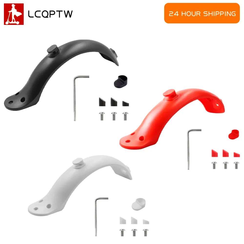 Rear Fender Mudguard with Fender Hook Rubber Cover for Xiaomi M365 Pro Electric Scooter Rear Wheel Splash Guard Replacement Part
