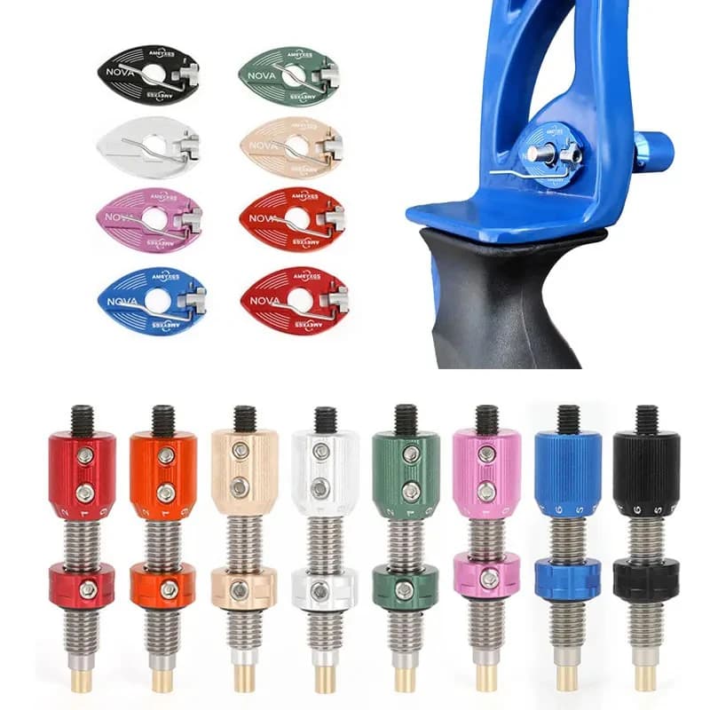 Archery Magnetic Arrow Rest and Cushion Plunger Adjustable LH RH Recurve Bow Arrow Rest for Outdoor Hunting Target Shooting Training