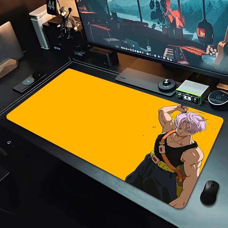 DBZ Extended Mousepad Office Computer Mouse Pad Oversized Gaming Desk Mat Dragon Ball Trunks Anime Keyboard Pad Laptop Mouse Pad