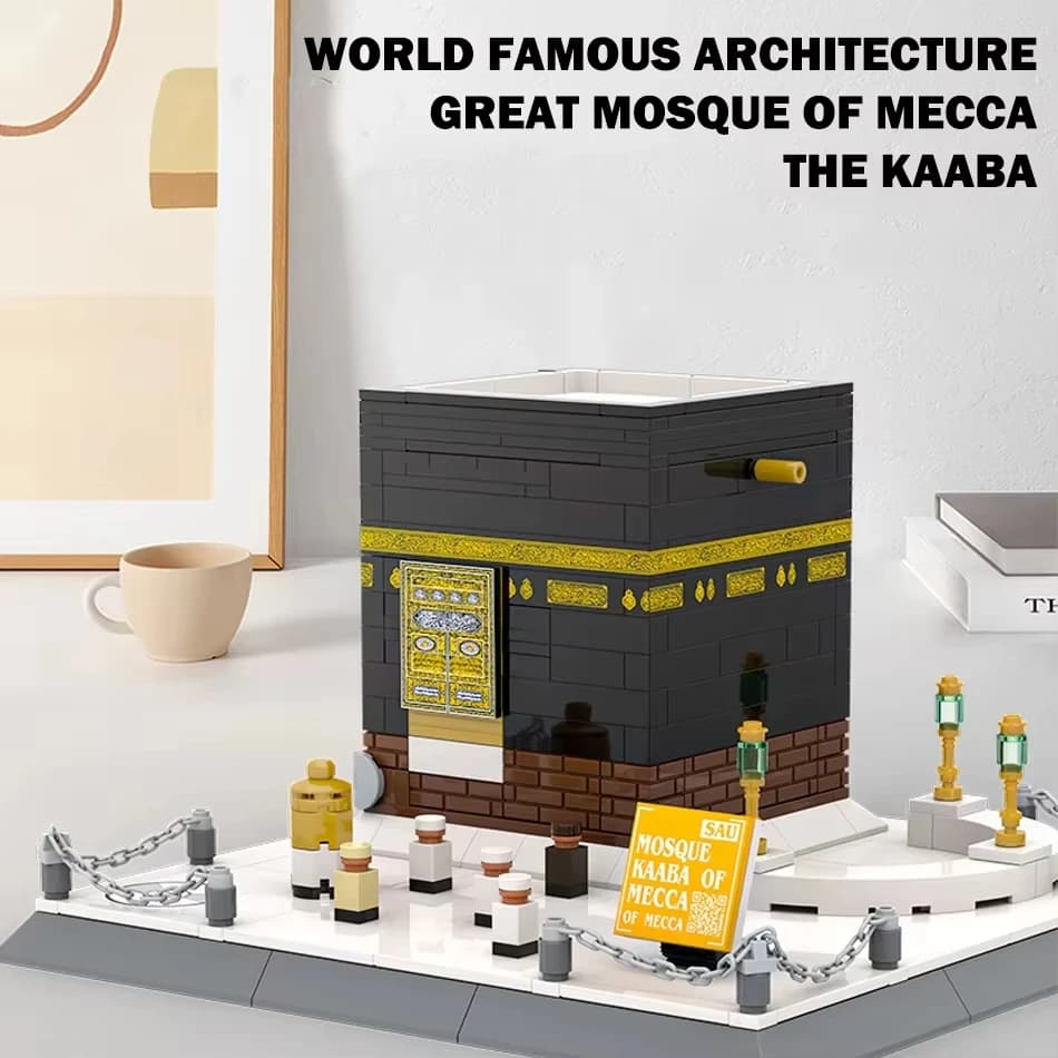 Modello della Kaaba della Mecca, Famosa Architettura Mondiale, N. 4226, Blocchi da Costruzione MOC, Giocattoli per Bambini