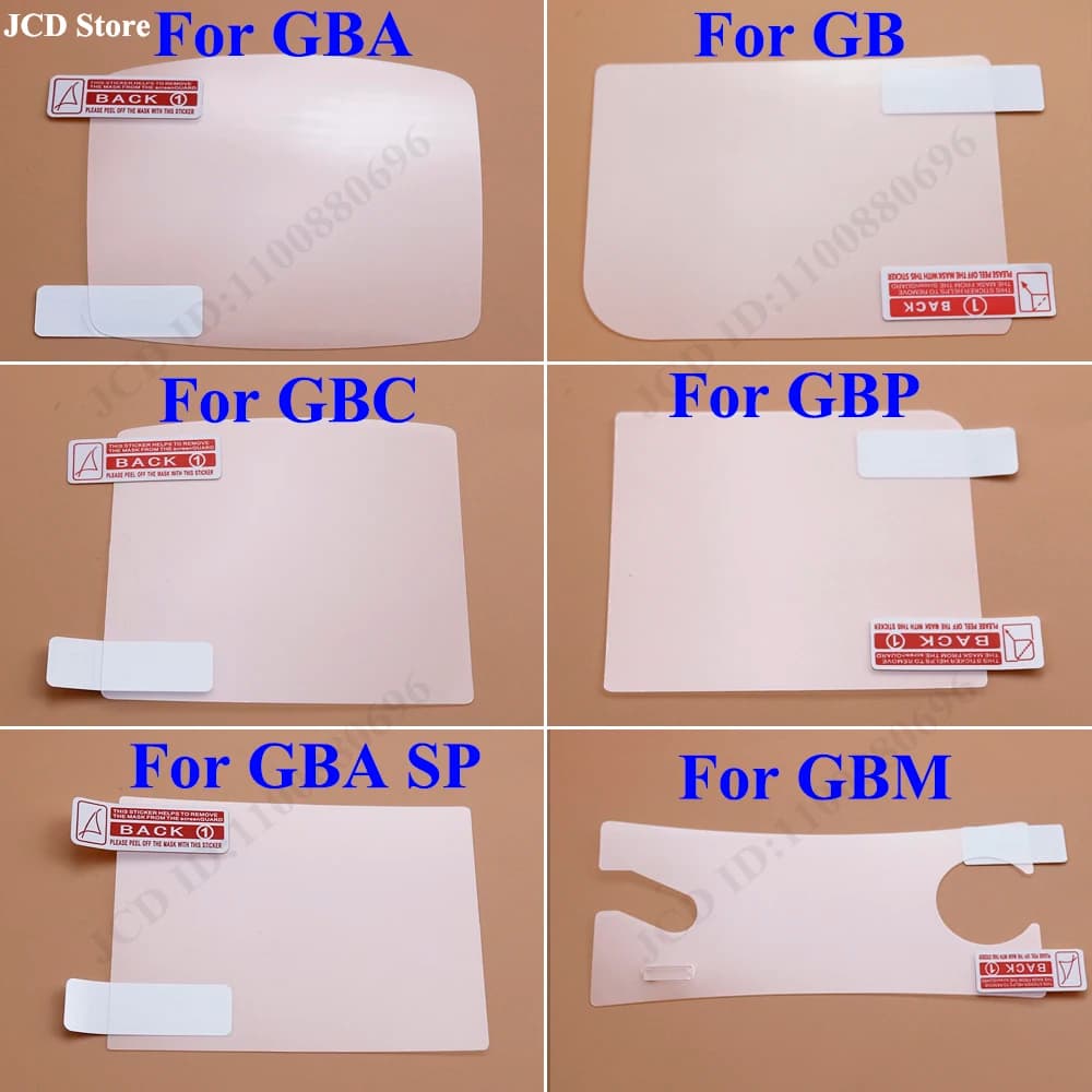 2PCS Per La Protezione Dello Schermo LCD Pellicola Protettiva per Gameboy Colore per GBA GBA SP GBC GB GBP GBM per Gameboy Advance Console di Gioco