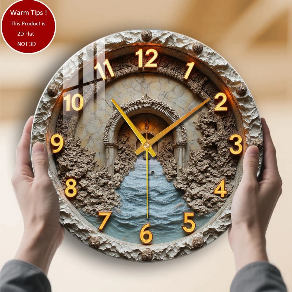 Tempered glass wall clock Water clock suitable for wall decorations or table display anywhere