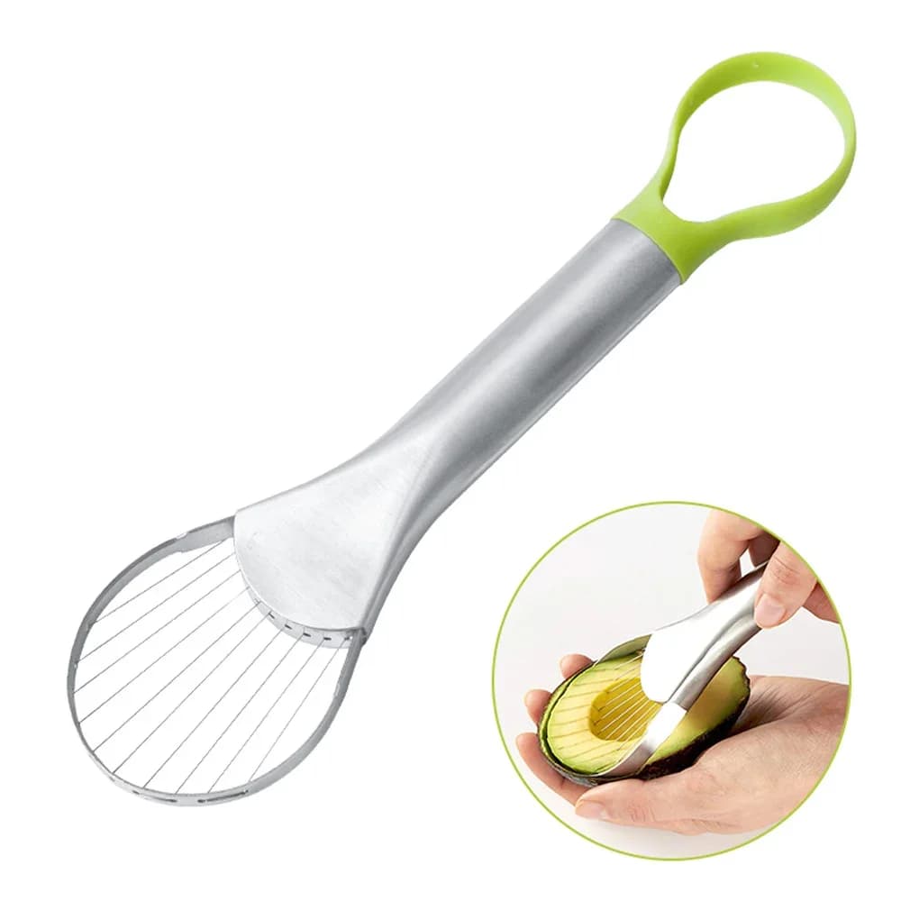Multifunctional 2 in 1 cutter for avocado fruit slicer peeled spoon slices knife divider for fruit shredder vegetables kitchen utensils
