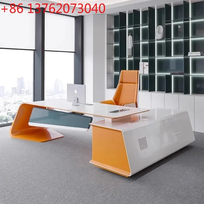 Scrivania moderna di lusso 200 240 280 cm, scrivania per computer con movimento, tavolo da ufficio, scrivanie per computer, mobili da ufficio, tavoli da gaming