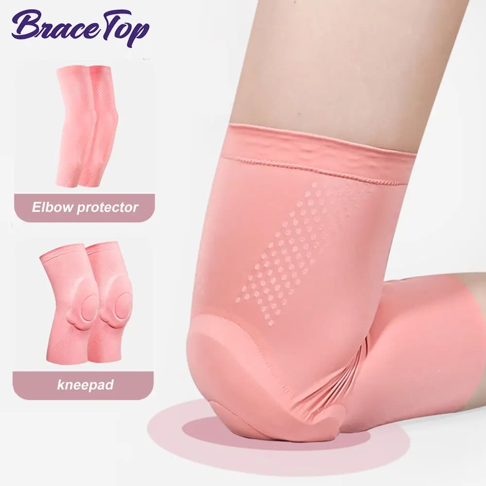 1 paio di ginocchiere sportive ultrasottili pallavolo sport estremi ginocchiera supporto per gomito danza yoga protezione elastica per ginocchio da palestra