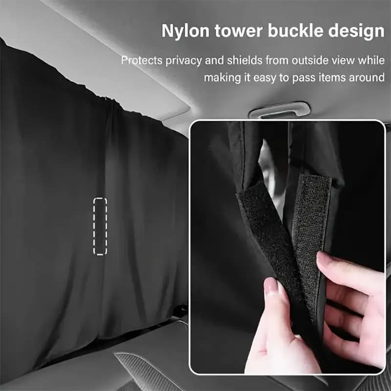 New 1/2/4pcs Car Privacy Curtain Set Window Shade For Travel Nap Night Camping - Detachable Simple Curtain For Vehicle Windows