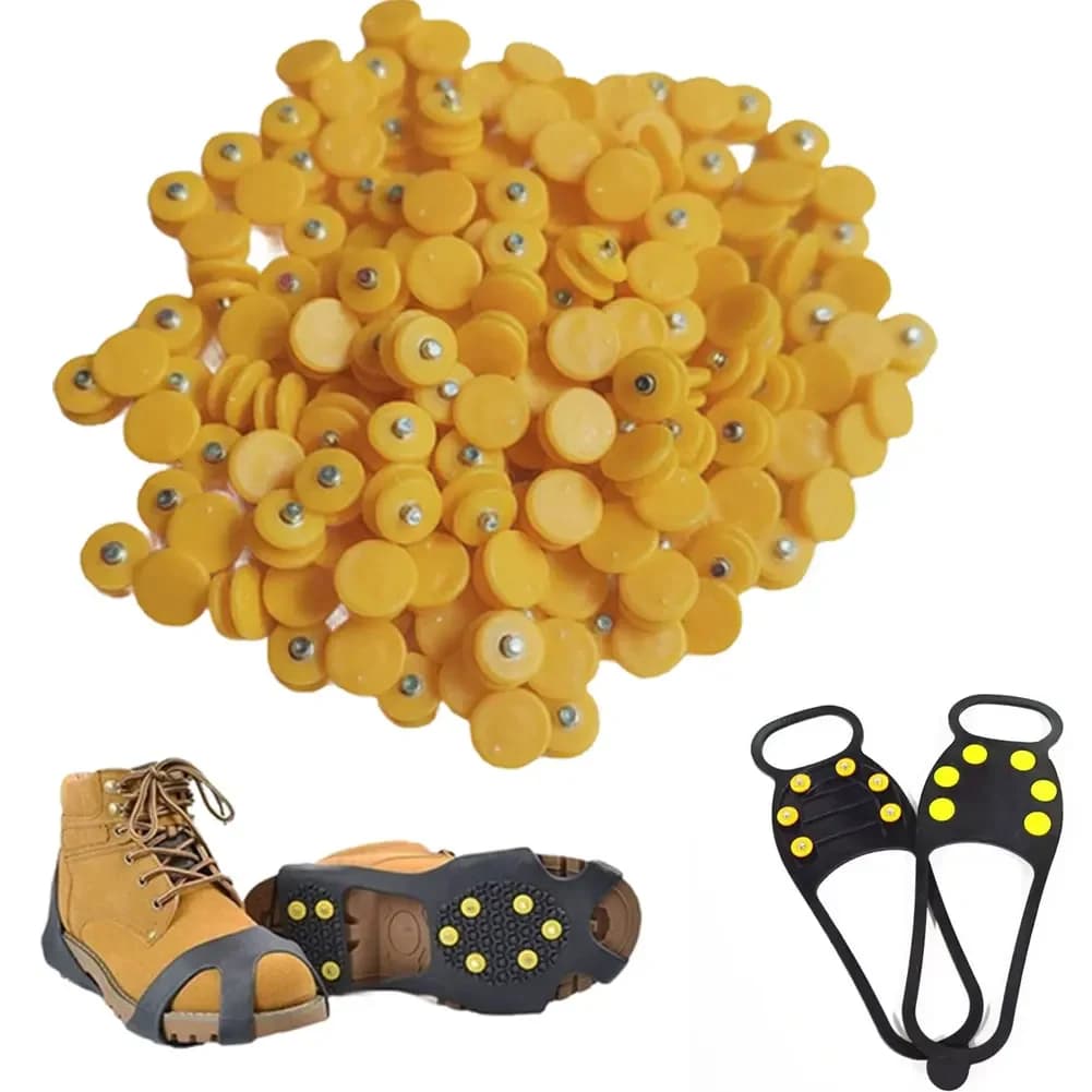 100 Pezzi di Punte Antiscivolo di Ricambio per Ramponi da Ghiaccio e Neve, Accessori per Scarponi da Trekking e Escursionismo