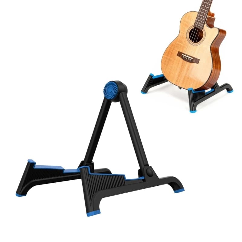 Supporto per Chitarra Regolabile Universale Pieghevole Autoportante per Chitarra Elettrica, Basso, Mandolino, Banjo, Ukulele e Violino