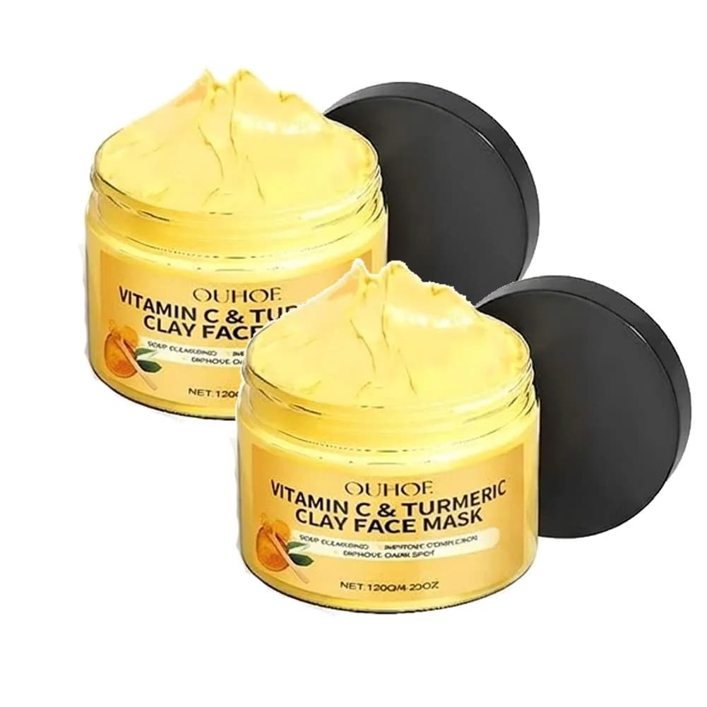 Curcuma and Vitamin C Clay Mask for Opaca Leather and Imperfections Subject, Face Mask for Deep Cleansing, Face Mask for Sebum Control