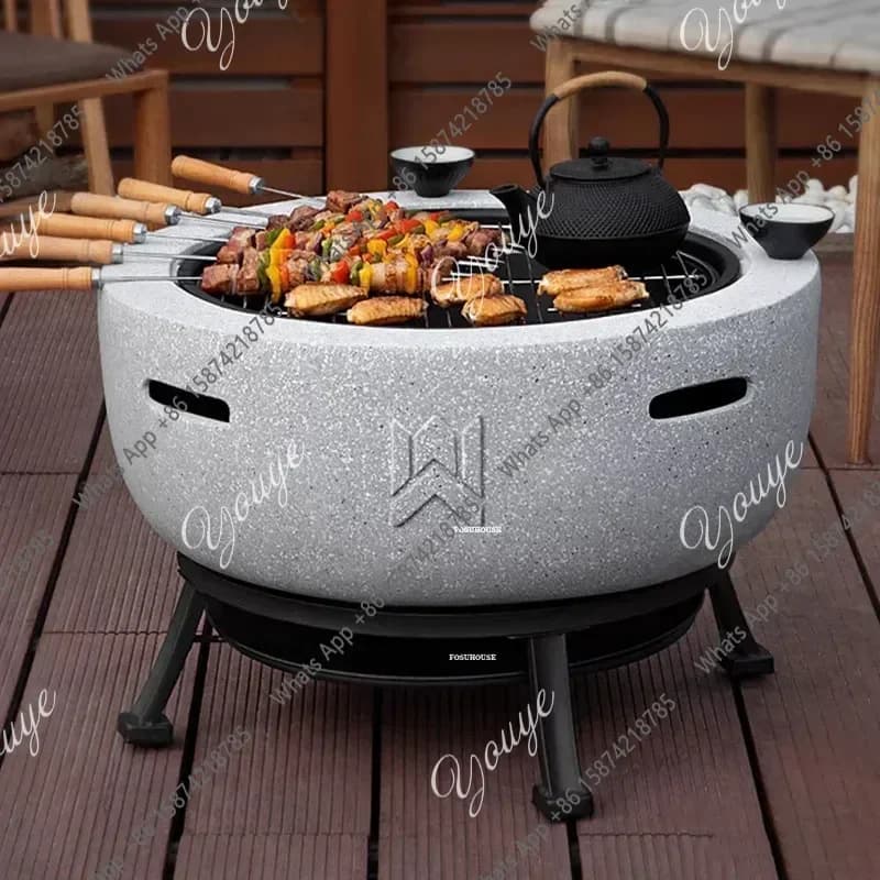 Braciere Minimalista J per Interni ed Esterni, Stufa Riscaldante Domestica, Supporto per Griglia, Braciere da Giardino per Feste, Tavolo Griglia, Fornello da Campeggio