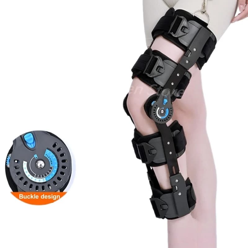 Stabilizzatore per ortesi immobilizzatore per gambe con ginocchiera incernierata per stabilizzatore di supporto ortopedico medico per lesioni ACL MCL PCL dopo la chirurgia
