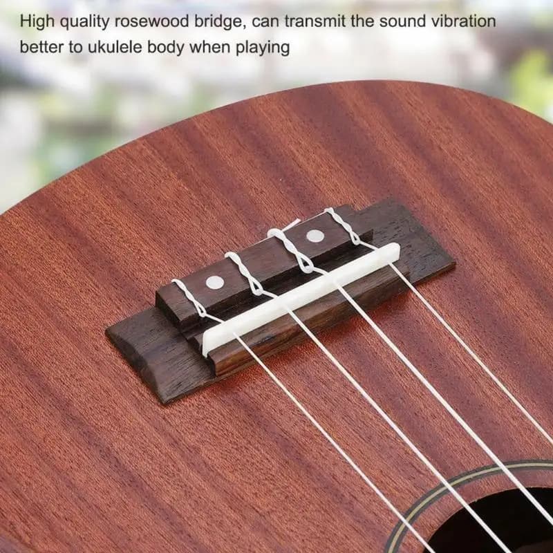 Durevolezza, set dadi e ponte per ukulele in palissandro realizzato a mano, sostituzione facile da installare del ponte per