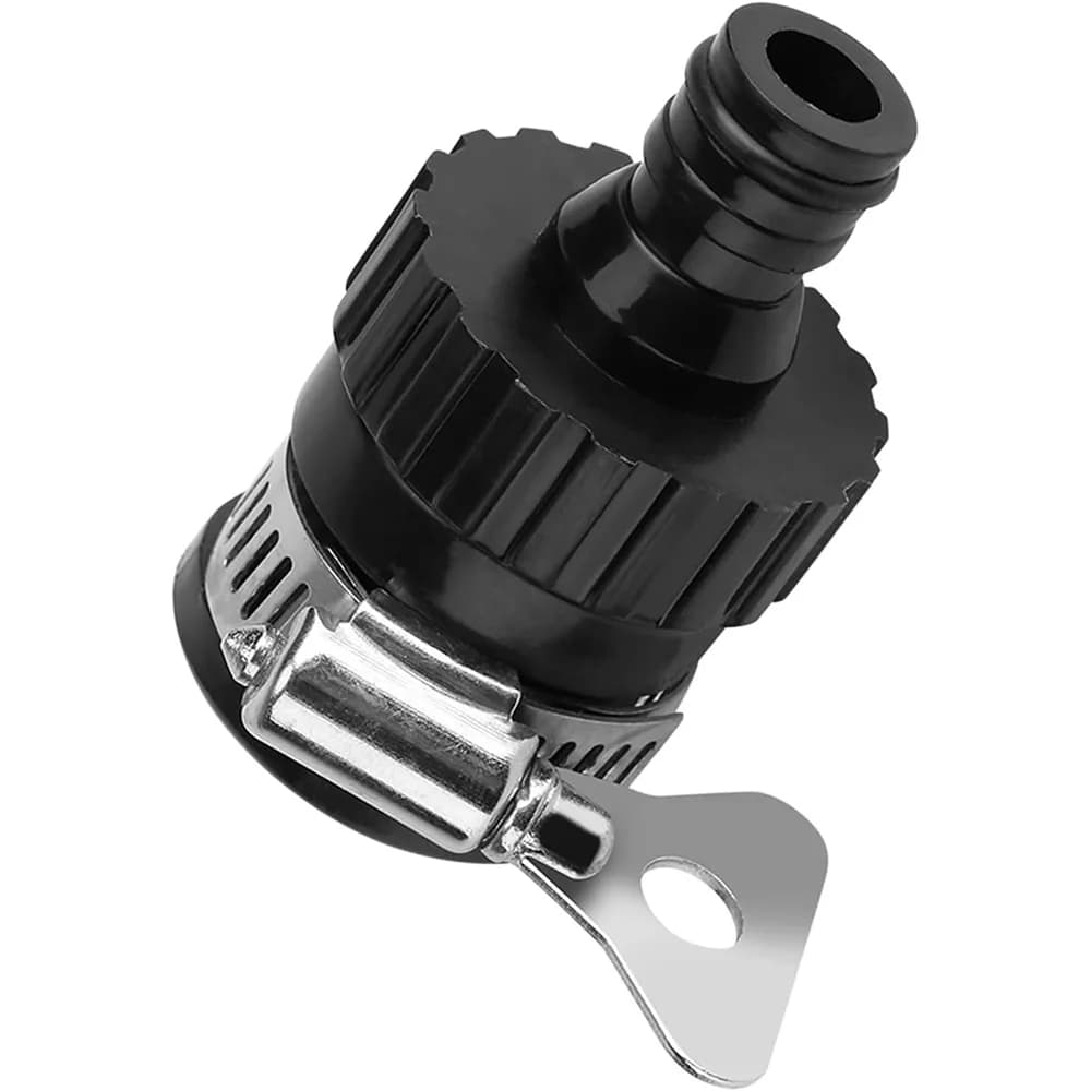 2 Pezzi Adattatore Universale Nero per Rubinetto, Connessione Rapida per Tubo da Giardino, Accessori e Connettori per Tubi da Giardino