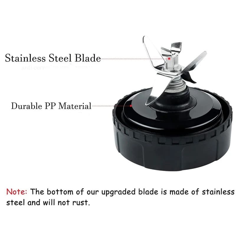 A59P New 16 OZ Cup With Two Lids,6 Fins Blade For Ninja,Blender Replacement Parts Accessories For Ninja BL660 BL770 BL740 Blende
