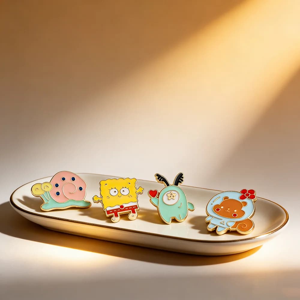 SpongeBob and Patrick Star enamelled strip for backpacks, bags, badges, clothes pins, accessories, gift