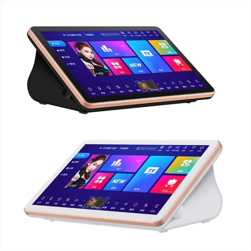 Sistema Karaoke con Schermo Touch da 18,5'' con Amplificatore Jukebox da 8TB e Microfoni - Set KTV Completo
