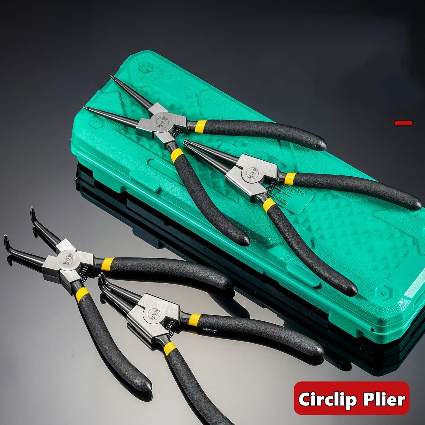 Pinze per anelli elastici da 6/7 pollici 4 pezzi/set, pinze per anelli ad ago, pinze per anelli di fissaggio, per rimuovere l'installazione di alberi per anelli di bloccaggio estrattore