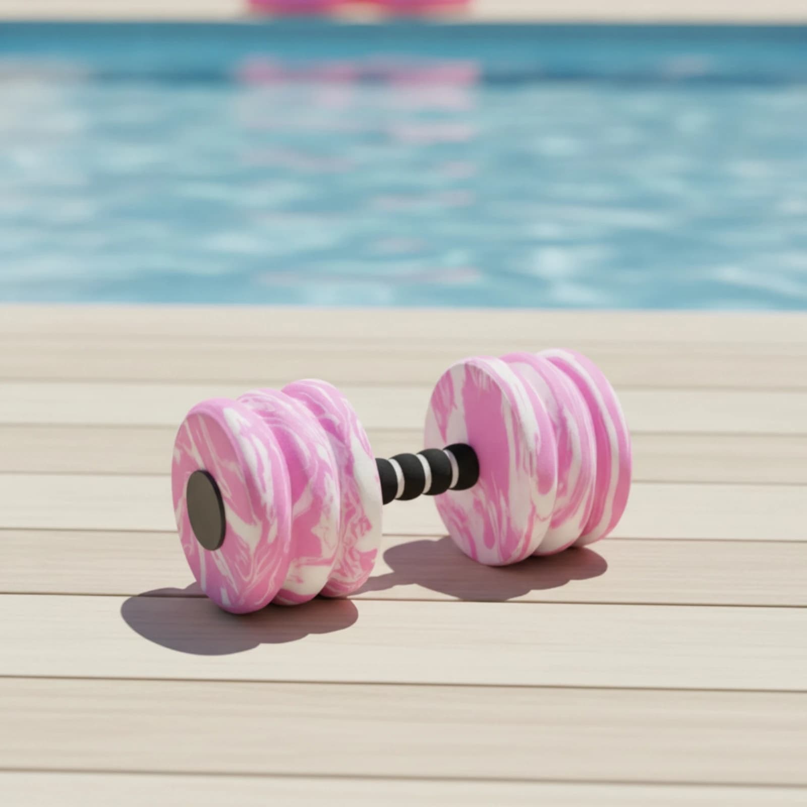 EVA Foam Water Dumbbell Lightweight Water Dumbbell with Ribbed Grip Pool Barbells Low-Impact Weights Portable