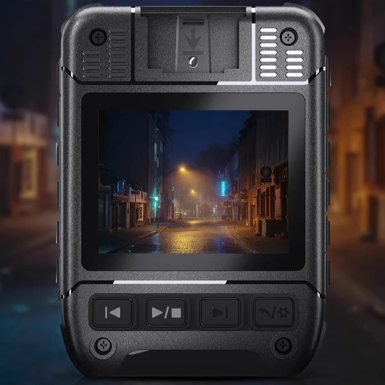 NCZOBOE Sicurezza Forze dell'ordine Telecamera grandangolare da 170 gradi WiFi indossata dal corpo Videocamera di sorveglianza portatile Videocamera