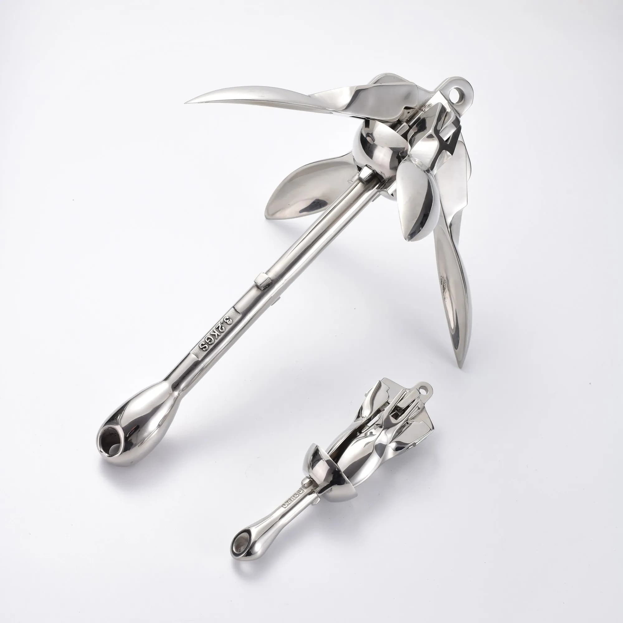 Boat Accessories Small Grapnel Folding Anchor Casting Mirror Polish Folding Anchor
