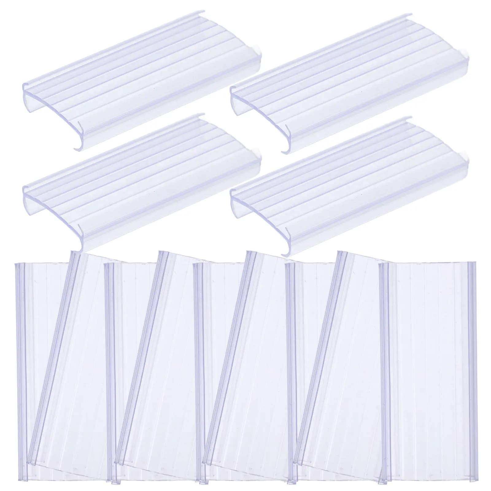 Clip per etichette da 30 pezzi, portaetichette in plastica trasparente staccabili per scaffali, contenitori, organizer per scaffali, espositori per prezzi trasparenti