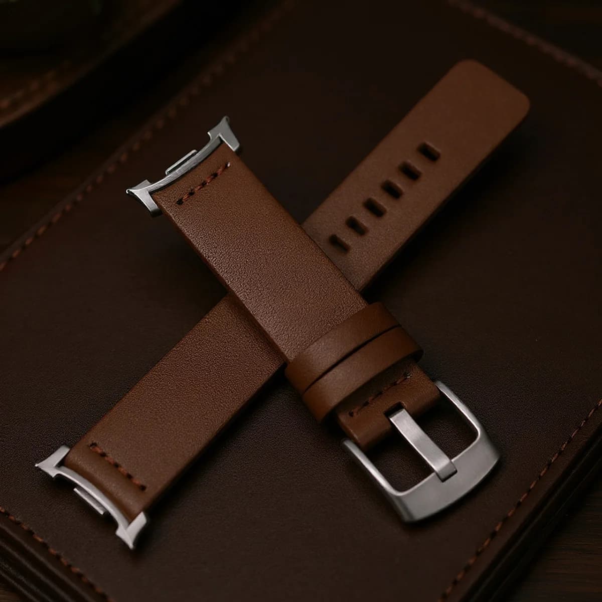 Cinturino in pelle per Samsung Galaxy Watch 8 40mm 44mm/8 Classic /Ultra 2 Cintura da polso senza spazi vuoti Cinturini da polso con cinturino rapido