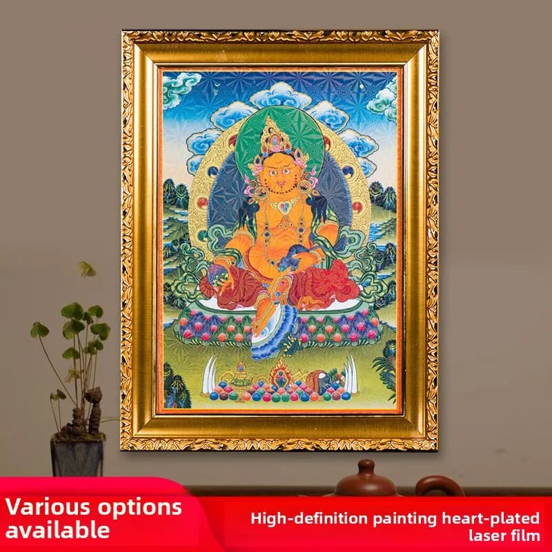 Thangka Tibetan Wall Art Home Decor Buddha Painting Modern image to hang with frame Multiple sizes