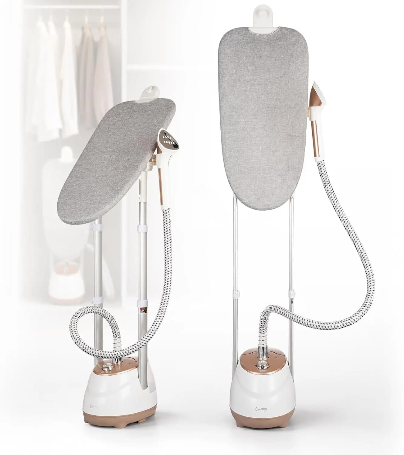 1800W Professional Clothes Steamer, 360° Rotatable Ironing Board, 30s Fast Heat, 2L Tank 60 Mins Steam, for Suits, Wedding Dresses, Curtains