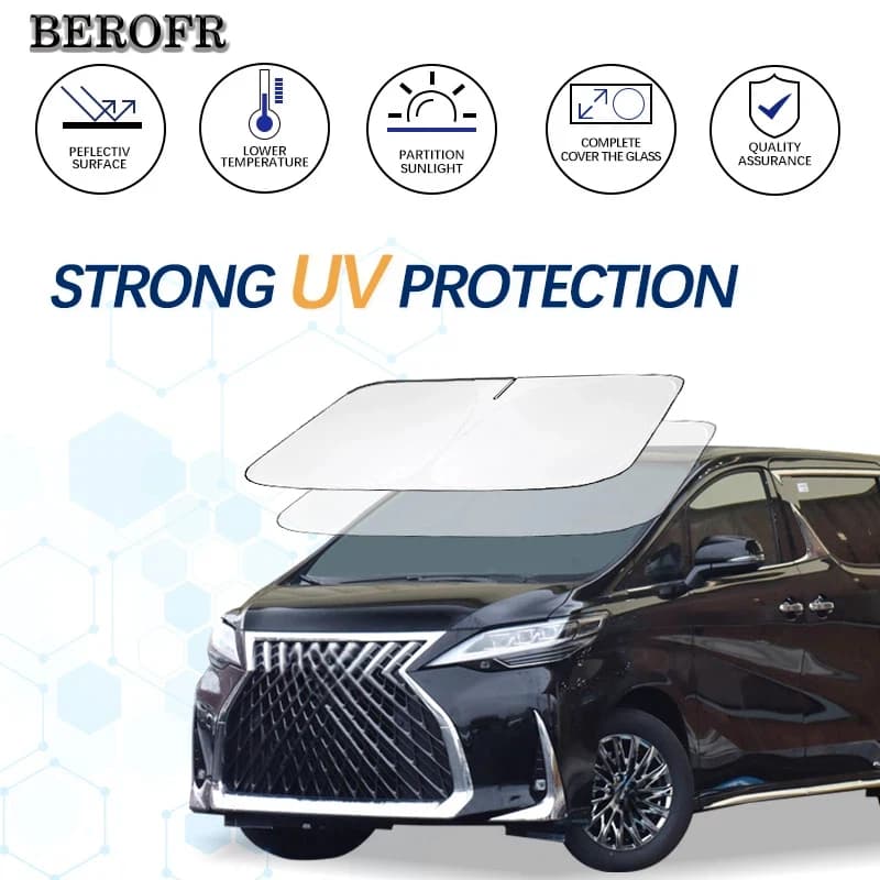 Windshield Sun Shade For Lexus LM 350H LM500 Sunshade Sun Visor Protector Foldable Blocks UV Rays Keep Car Cooler