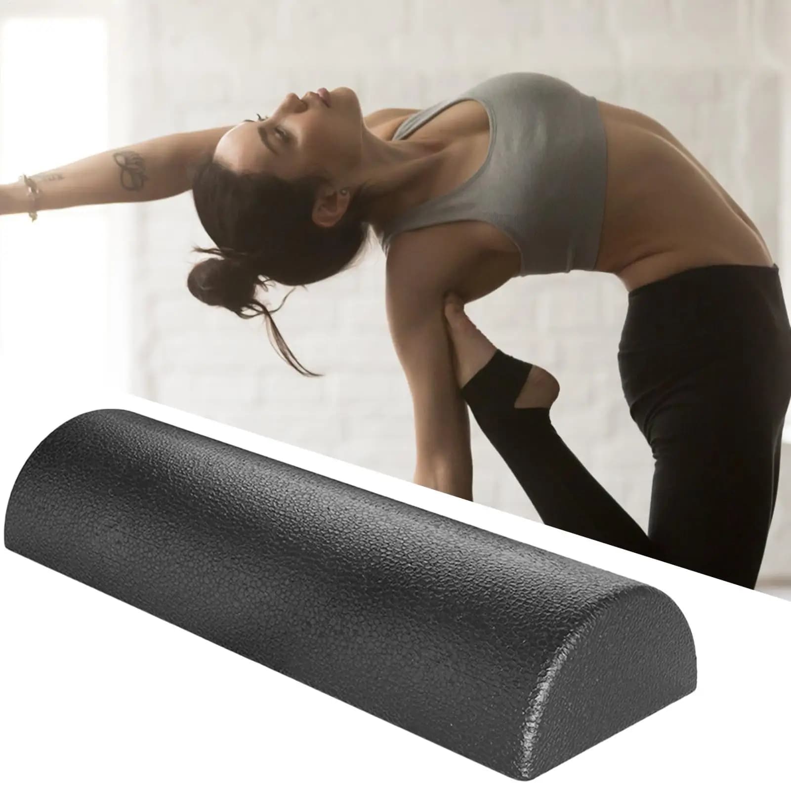 1 piece semicircular EVA foam roller for yoga, pilates, sport, fitness equipment, balance, yoga blocks with floating point for massage