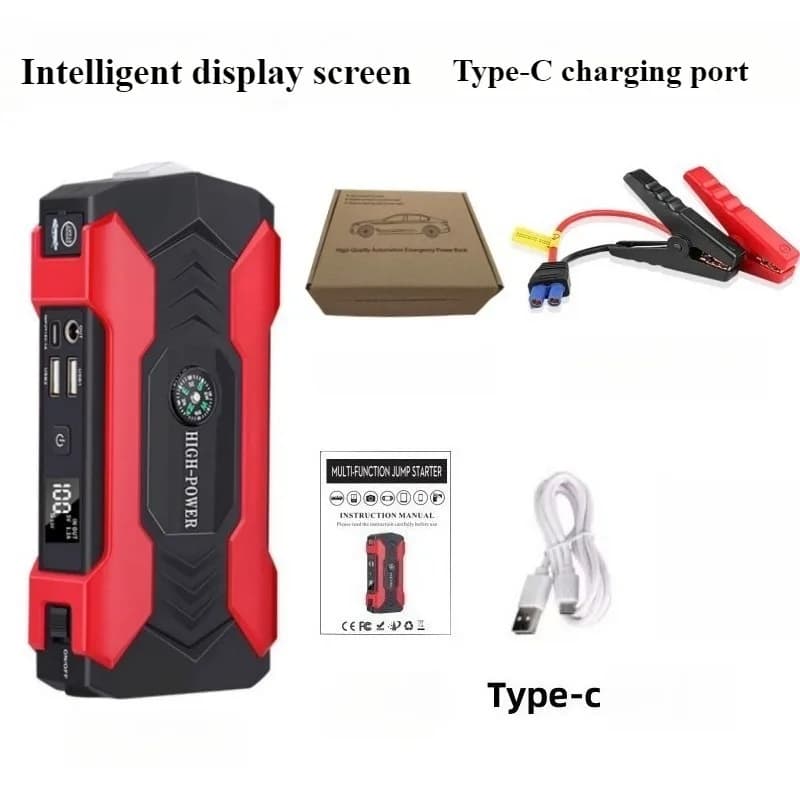 Avviatore di emergenza per auto Dispositivo di avviamento Batteria Power Bank 12V28000mAh Avvio di emergenza Auto Buster Booster Caricabatteria per auto Avvio di emergenza