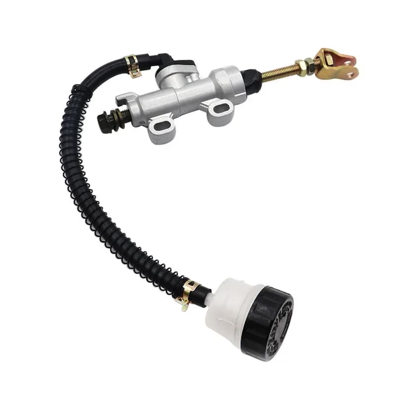 Pompa freno a pedale posteriore argento Quad ATV idraulica con serbatoio per Pit Dirt Bikes Motorcyclex